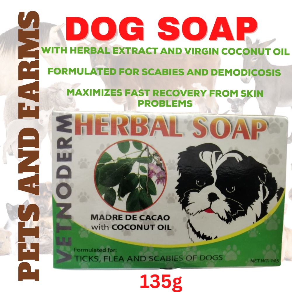 VETNODERM MEDICATED HERBAL SOAP MADRE CACAO + COCONUT OIL FOR TICKS AND ...