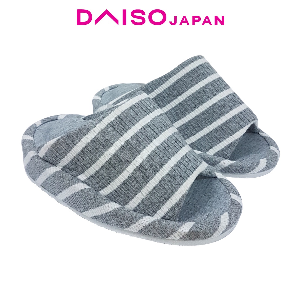 Daiso Striped HalfPalm Indoor Slippers (23cm 24.5cm, EU 3639