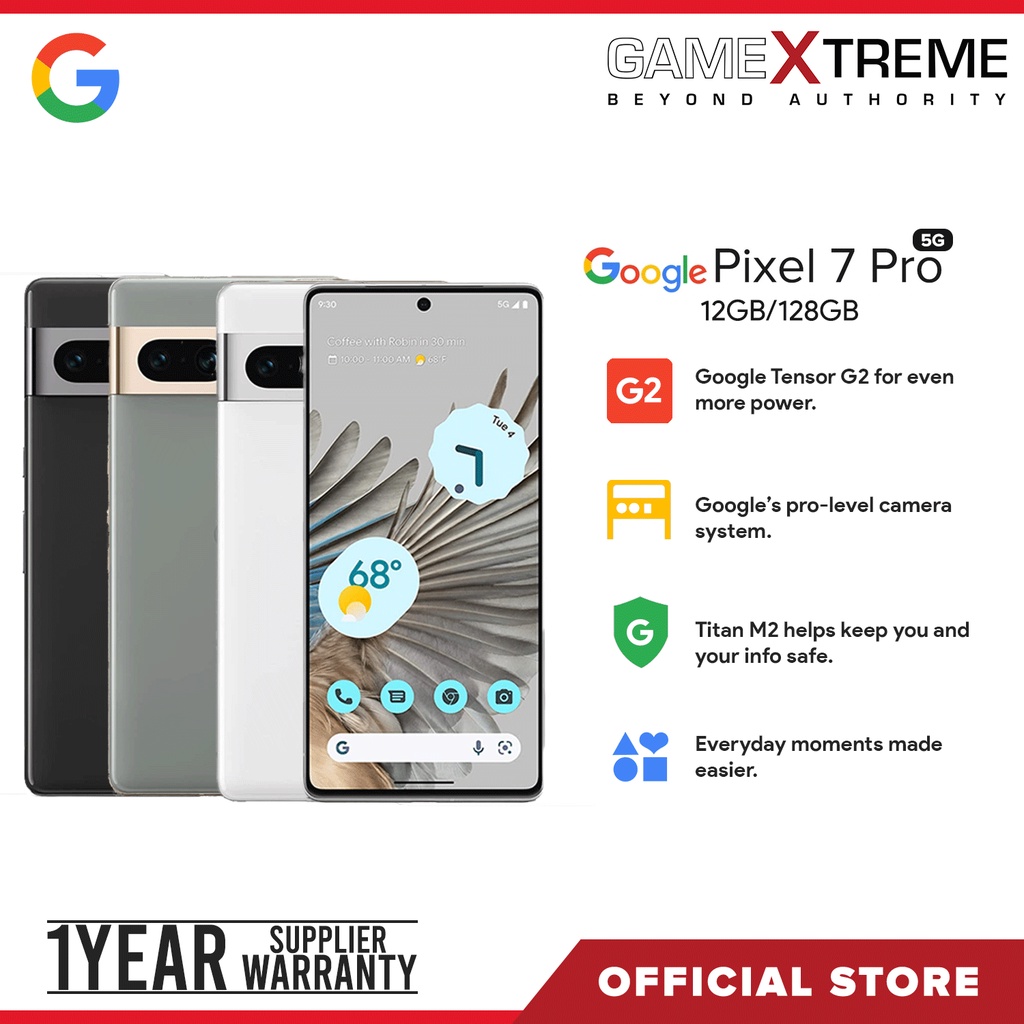 Google Pixel 7 Pro 5G Smartphone 12GB RAM /128GB UFS 3.1 storage w/ 6.7