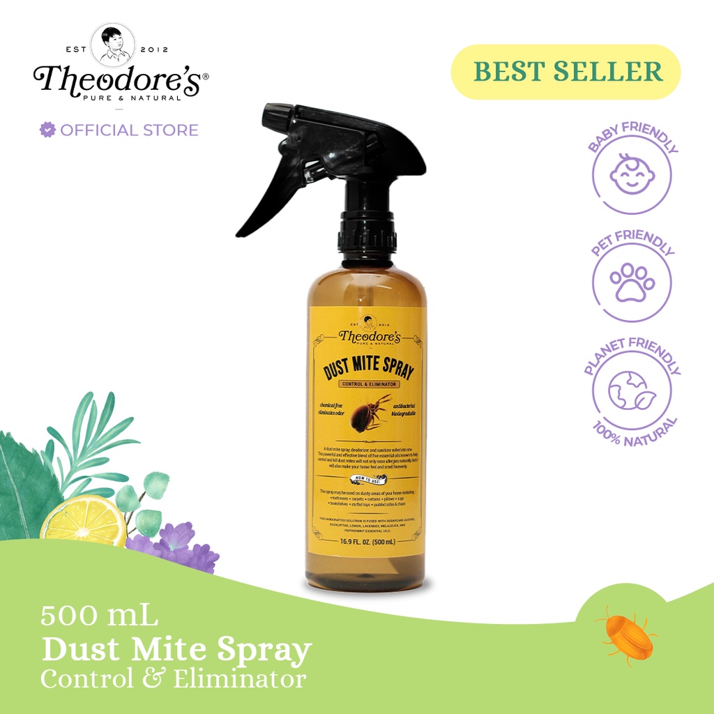 Theodore's Dust Mite Spray 500ml All Natural Household Supplies Pest