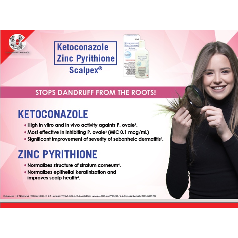 Ketoconazole Zinc Pyrithione Scalpex Shampoo 60ml Shopee Philippines