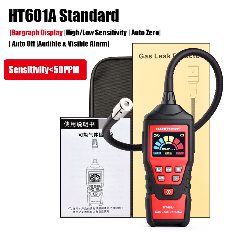 VCPH HABOTEST Propane CO Hexane Methane Gas Leak Detector Combustible ...