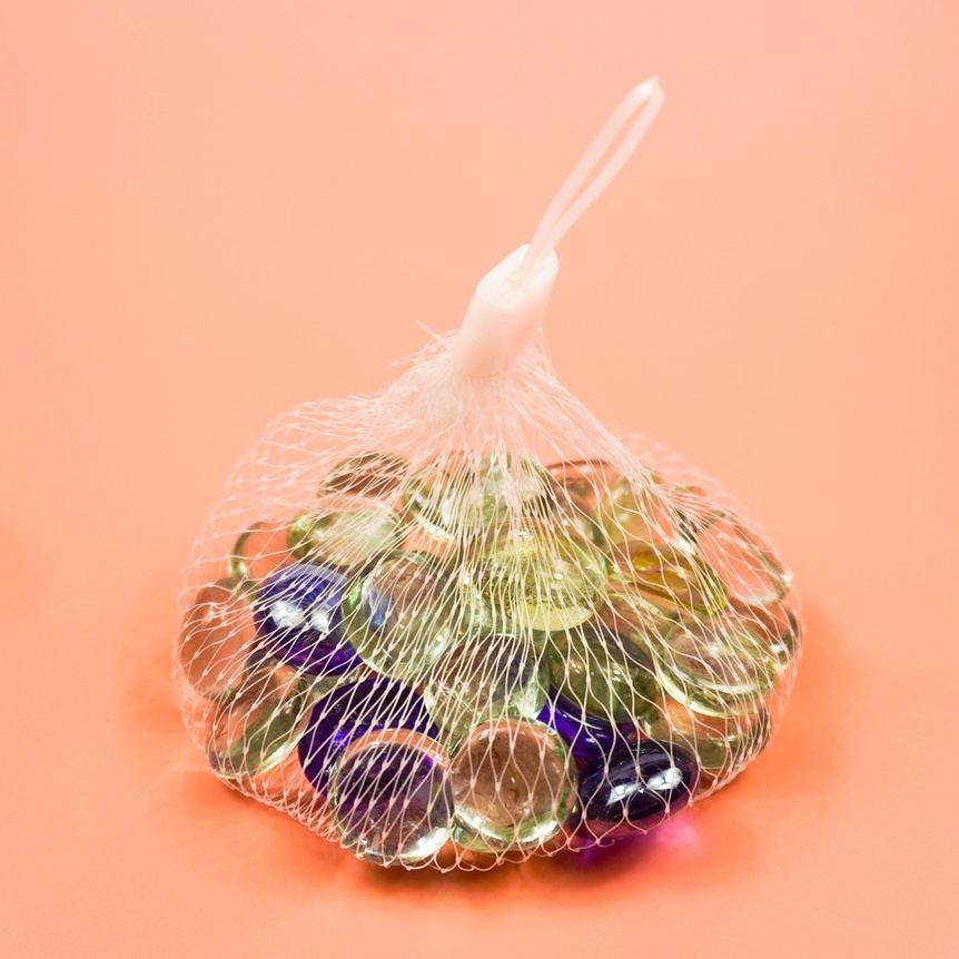 DVDEALS Glass Marble Flat Clear 25pcs Assorted Vintage Game Mancala