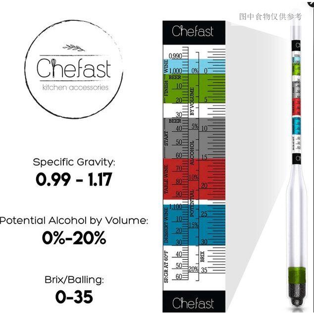 Triple American Precision Home Brewing Beer Brix Meter Density Wort