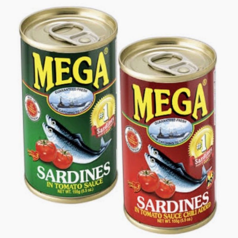 ♥️ Mega Sardines 155g Easy Open W And W O Chili Shopee Philippines