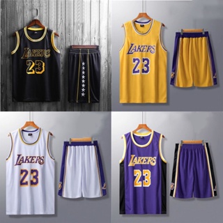 Jersey White Lakers No. 23 Children's Basketball Uniform Suit