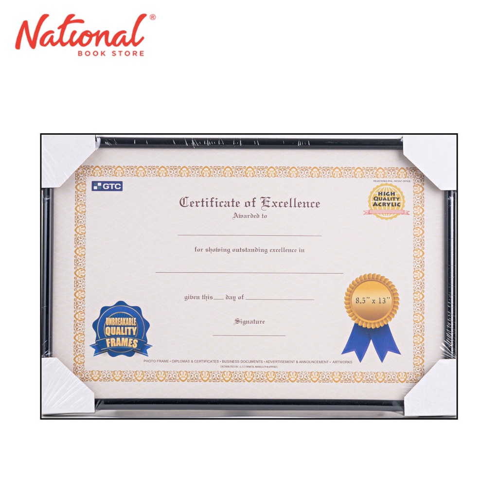 GTC Certificate Frame Gl-813 8.5x13 inches PVC - Gifts - Frames ...