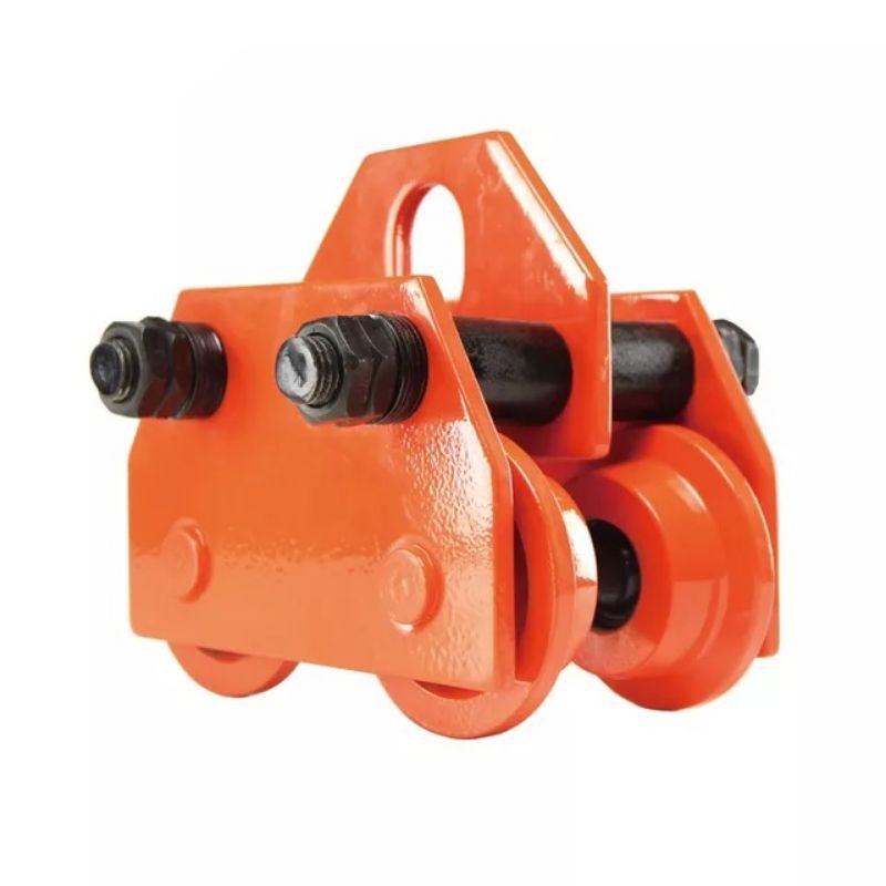 ☎☑️1Ton IBeam Trolley, Overhead Manual Hand Pull Push Plain Beam Trolley, Double Lock Nut