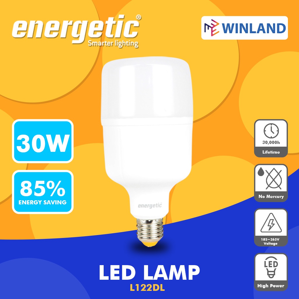 ENERGETIC 30W High Power LED Lamp Daylight L122DL | Shopee Philippines