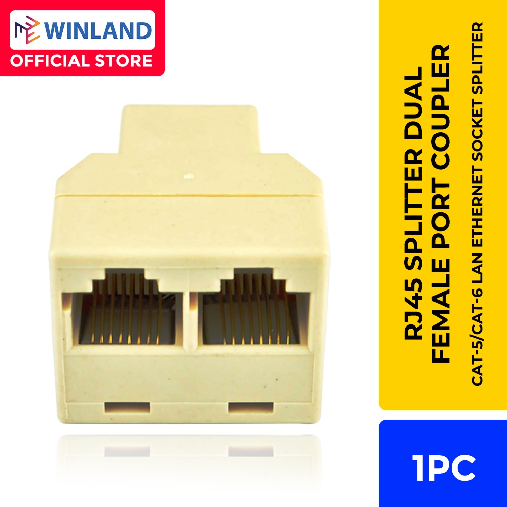 [2636]WINLAND RJ45 Splitter Dual Female Port Coupler/LAN Ethernet CAT-5 ...
