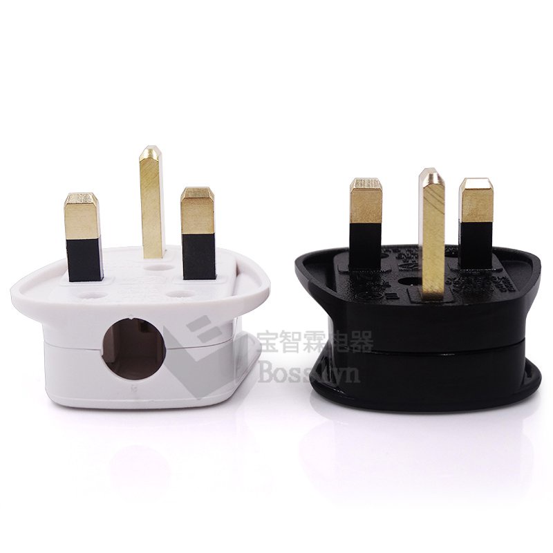Type G Power Plug Rewireable White 3 Pin UK Mains Plug Fitted with 13A ...