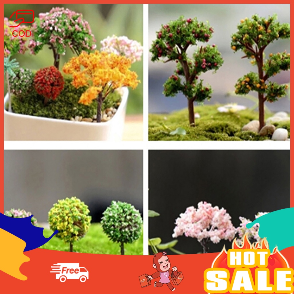 Tworsen Plant Miniature Mini Different Shape Plastic Metal Dollhouse ...