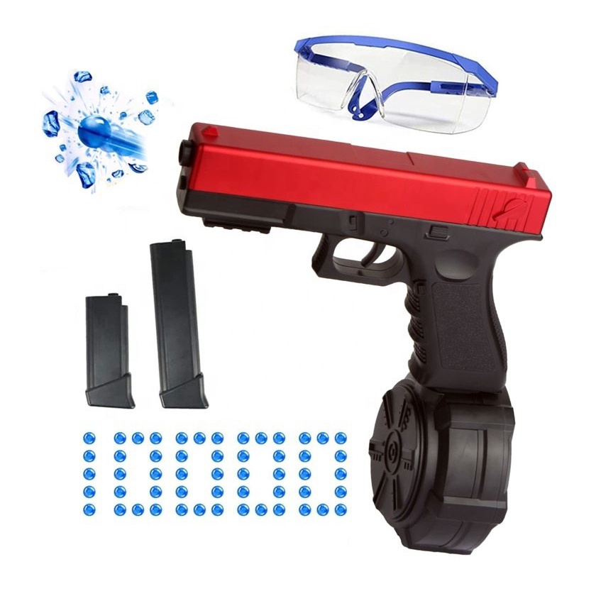 Good Quality Splatter Ball Gel Blaster Glock 17 Pistos Gun Automatic Poseidon Edition Manual