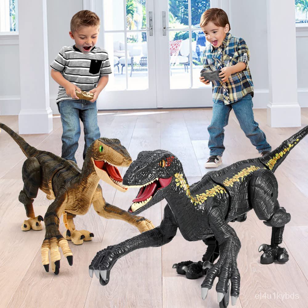 2.4Ghz Mini Remote Control Electronic Walking Dinosaur Velociraptor ...