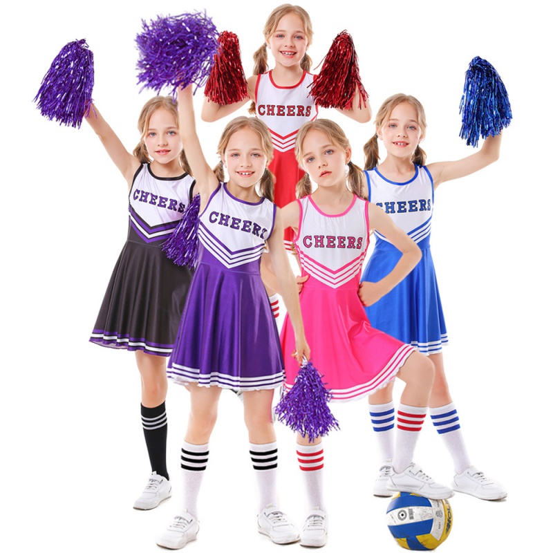 Girls Cheerleaders Costume Cosplay Football Baby Dress Up Halloween Costume for Kids Shopee