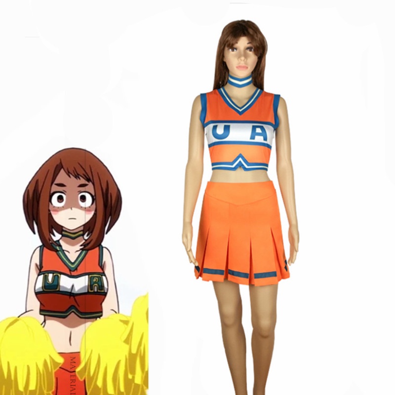 My Hero Academia Cheerleaders Uniform Ochako Tsuyu Bnha Cheer Uniform ...