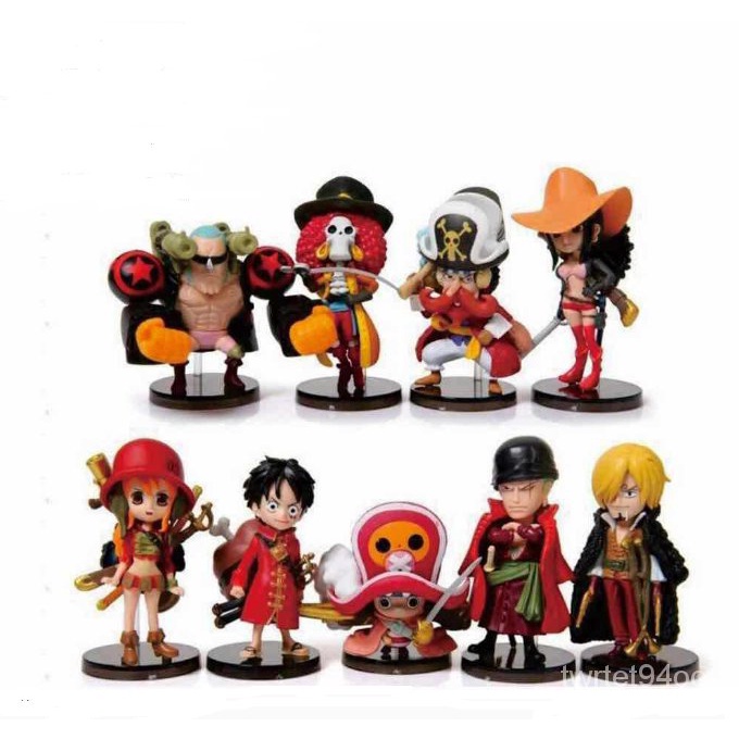 Fanny Craft 9pcs/Set mini One Piece Figures New Anime Figura Luffy