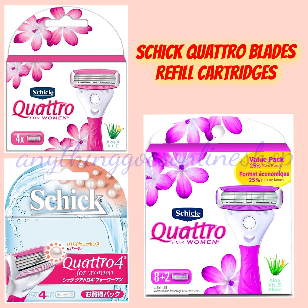 Schick Quattro Ultra Smooth Razor Blade Refills for Women Shopee