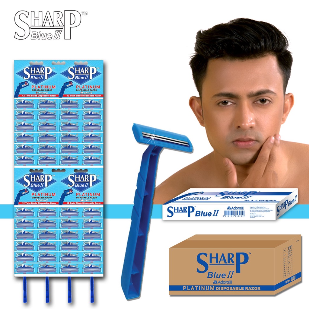 SHARP blue II Twin Blade Disposable Razor Shopee Philippines