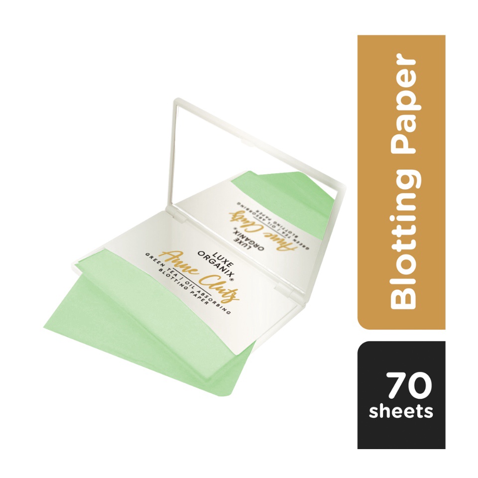 Luxe Organix Green Tea Blotting Paper with Compact Mirror by Anne Clutz