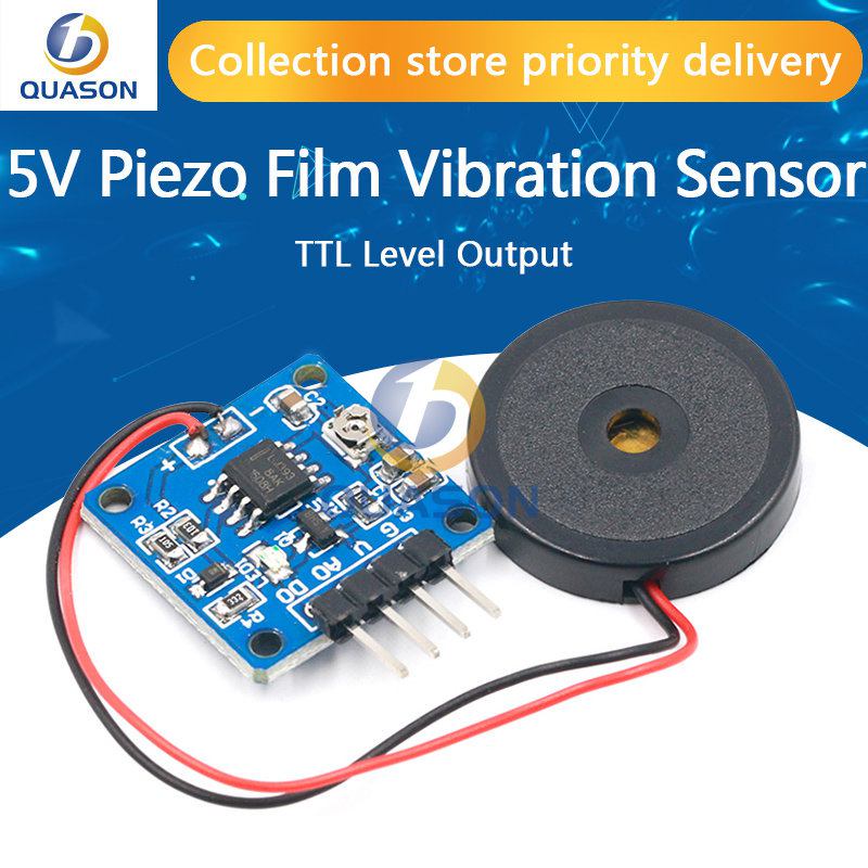 5V Piezoelectric Film Vibration Sensor Switch Module TTL Level Output