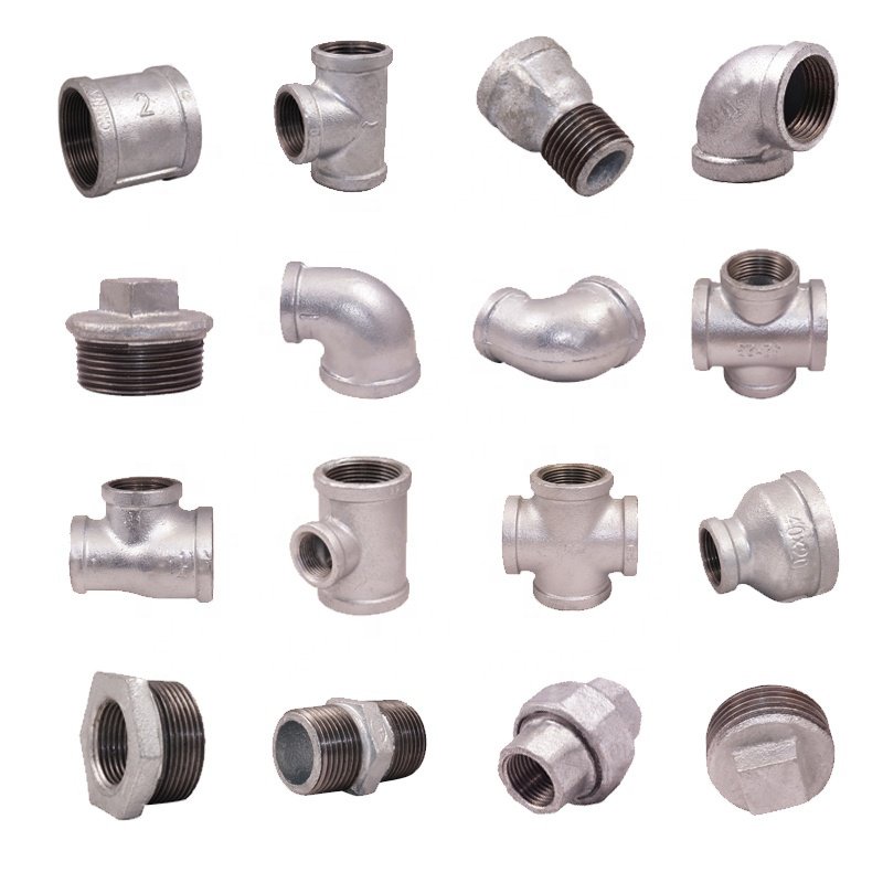 Cast iron plumbing female male threaded FM UL galvanized malleable pipe ...