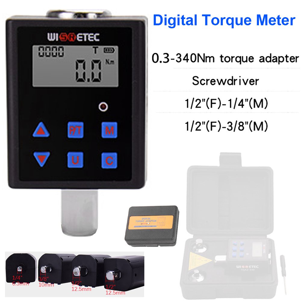 Digital Torque Meter 0.3340 N.m Adjustable Torque Meter Adapter