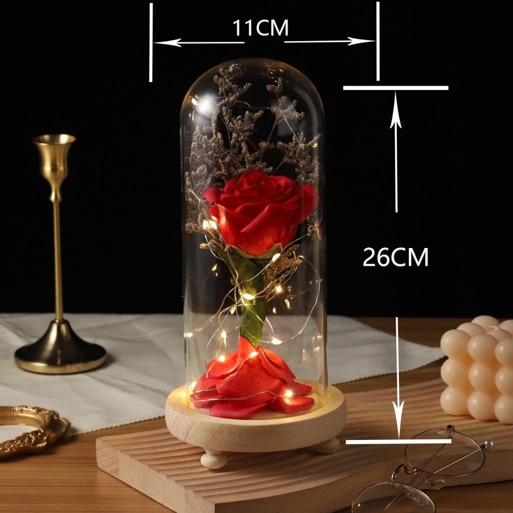 plastic flowersreal flowers dried flowers bouquet Enchanted Rose Flower