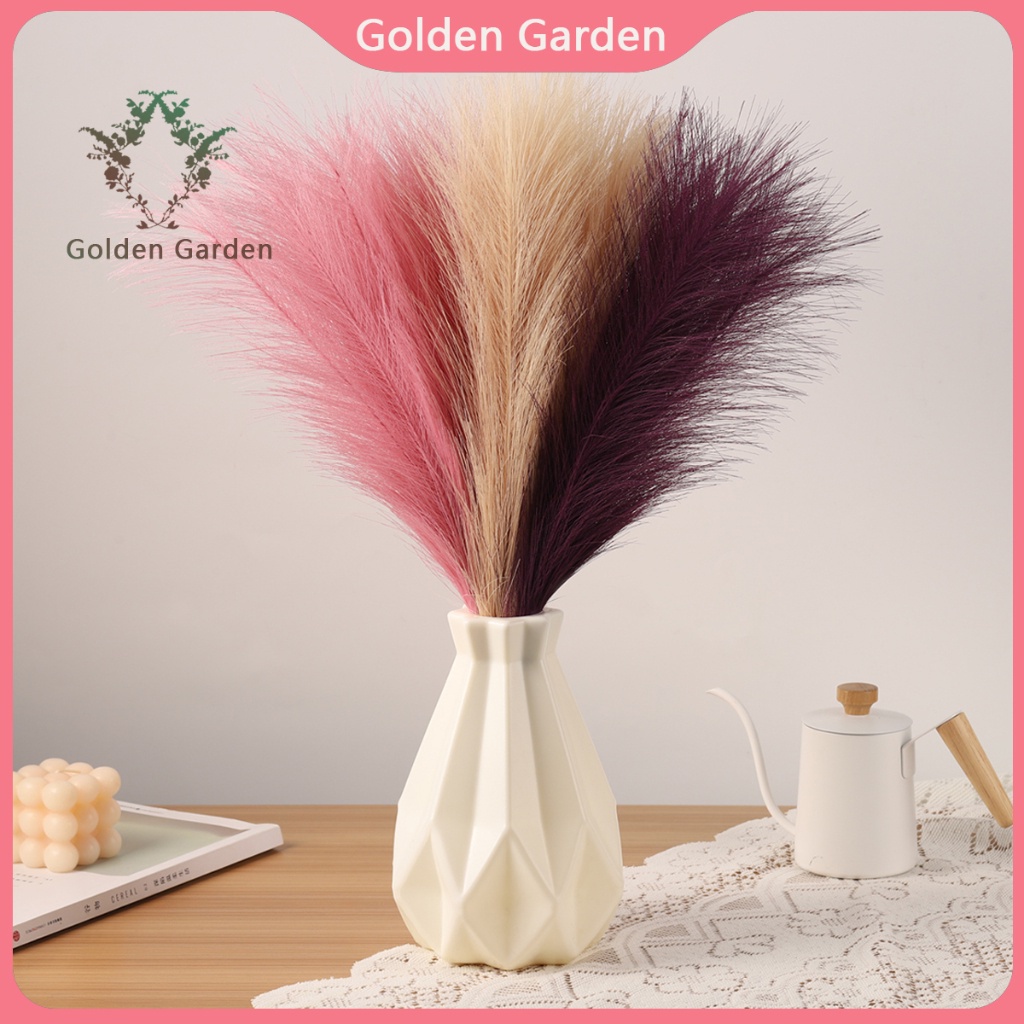 For Weddingsimulation reed Pampas Branches Faux Pampas Grass DIY Vase