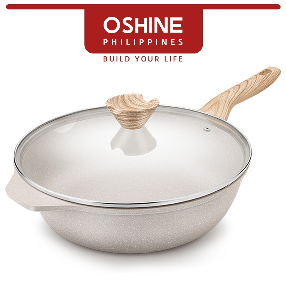 OShine Non Stick Frying Wok Deep Frying Pan Cookware For Induction