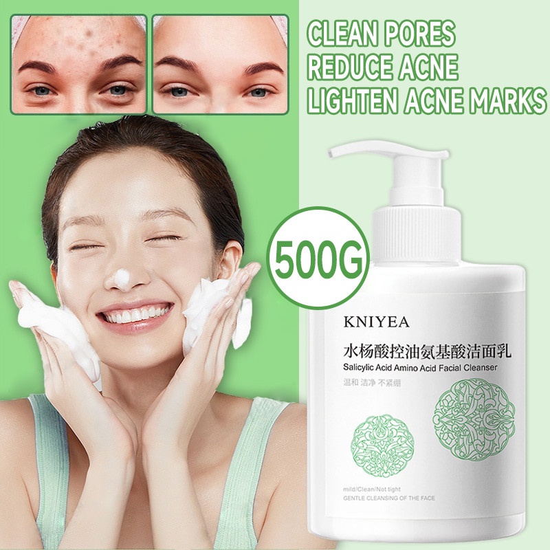 KNIYEA 500g Salicylic Acid Acne Cleansing Foam Cleansing Pore Reduces ...