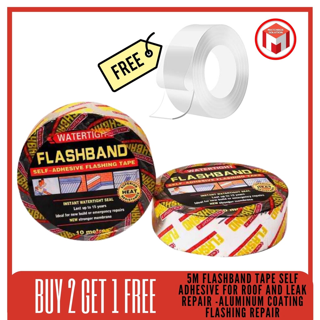 ﹍♨⊕Original 5M Flashband Tape Self Adhesive For Roof And Leak Repair ...