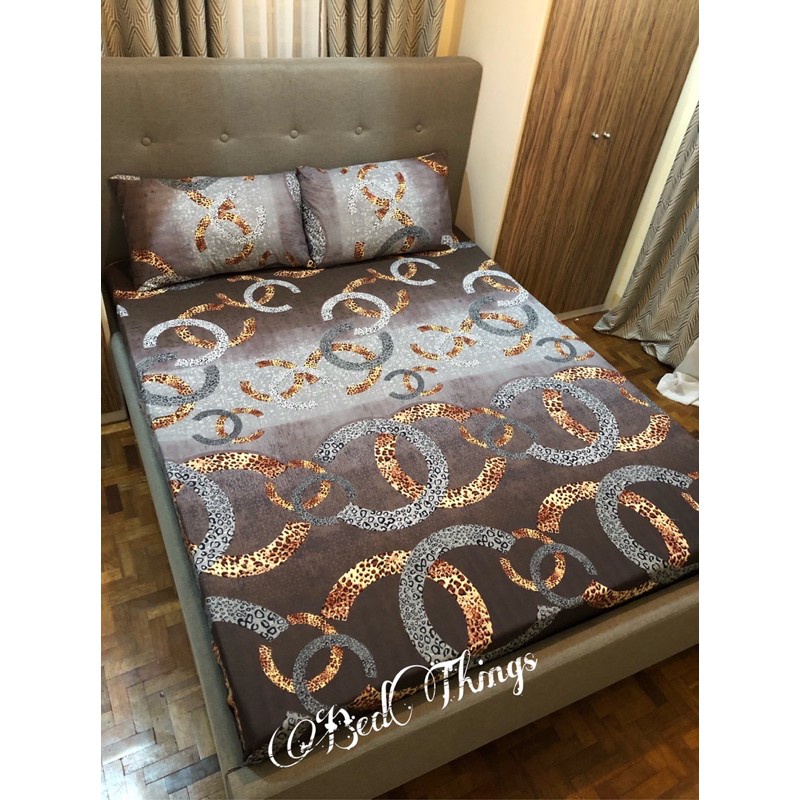 Premium Canadian Bed Sheets (w/ 2 Pillows) CHANEL KING Shopee