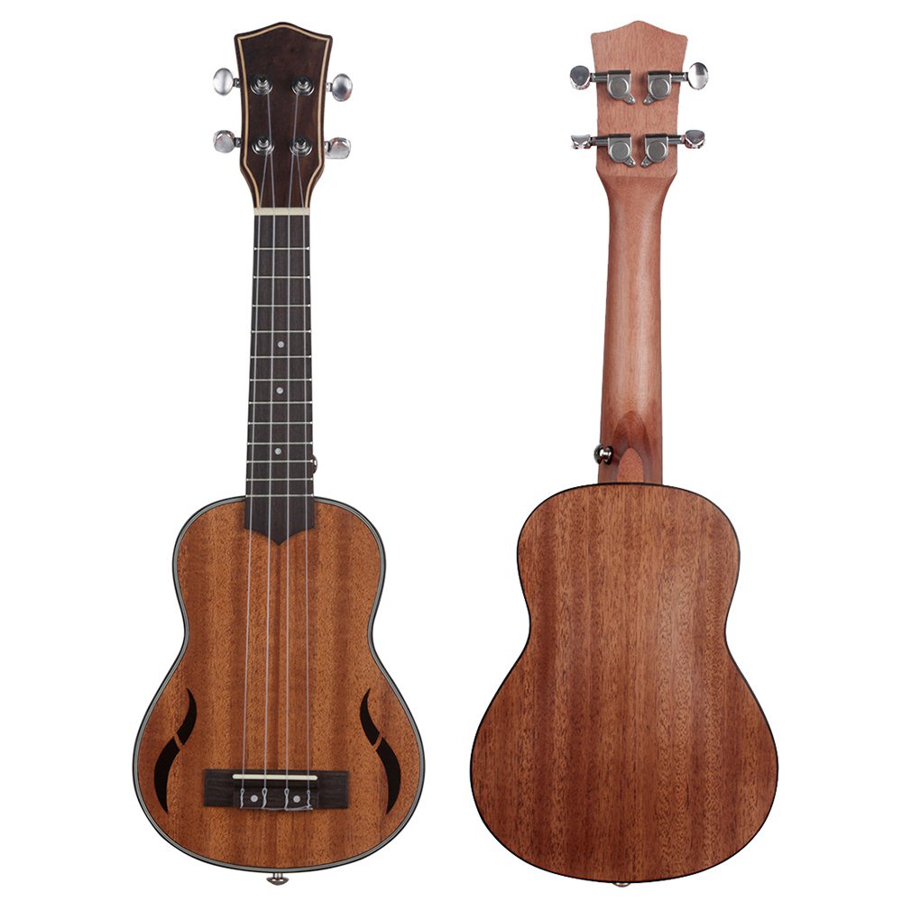 ☑☑☑21 Inch Ukulele Mahogany Soprano Ukulele 4 Strings Hawaiian Guitar