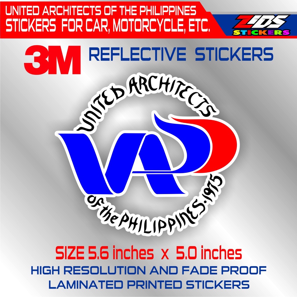 ☬uap United Architects Of The Philippines Logo 3M Reflective Printed ...