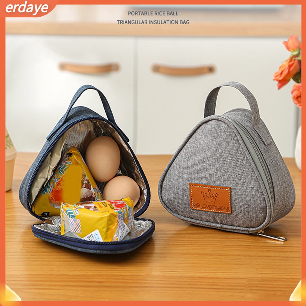 [erdaye] Waterproof Rice Ball Bag Cute Outdoor Lunch Box Easy to Carry ...