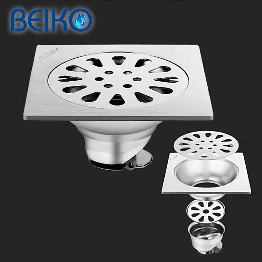 SUS304 Stainless Steel Floor Drain Shower Grate Waste Tile Insert Square Floor Waste Grates ...