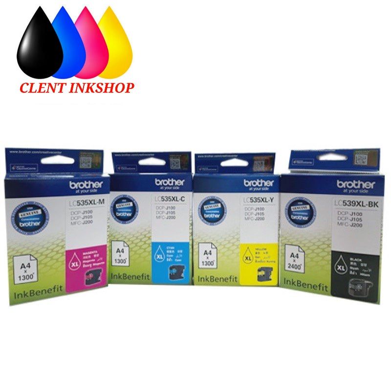 ☊genuine Brother Ink Cartridge Lc539xl Bklc53xl Ylc535xl Mlc535xl Cyan Shopee Philippines 