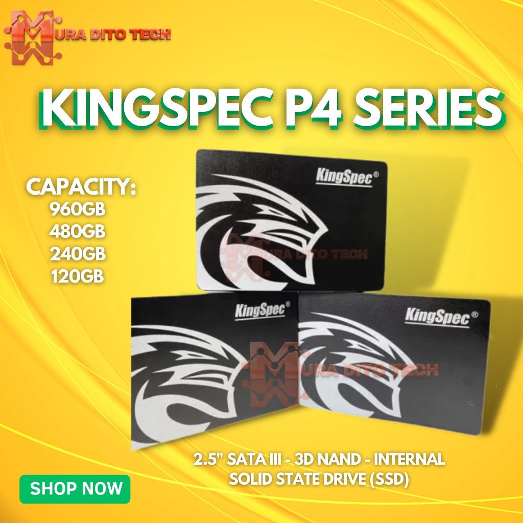 Kingspec P4 Series 960GB 480GB 240GB 120GB 2.5" SATA III 3D NAND ...