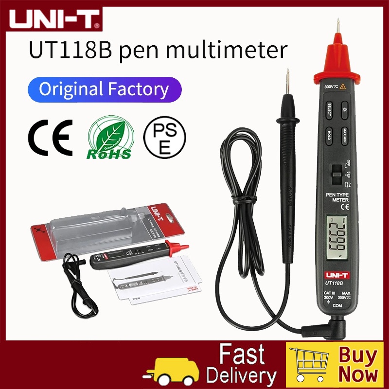 UT118B Pen Digital Multimeter Auto SCAN LCD Backlight Non-Contact ...