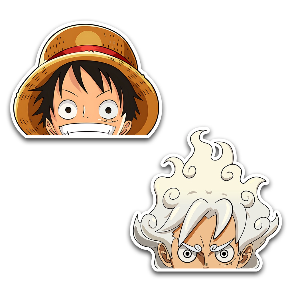 Luffy One Piece Peeker Sticker
