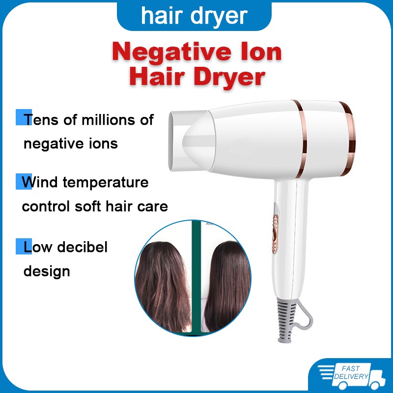 Hair Dryer Strong Power Portable Negative Ion Electric Hair Dryer Quick