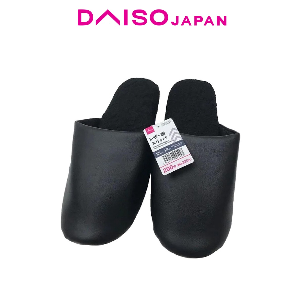 Daiso Leather Room Slippers (25cm 27cm, EU 4043) Shopee Philippines