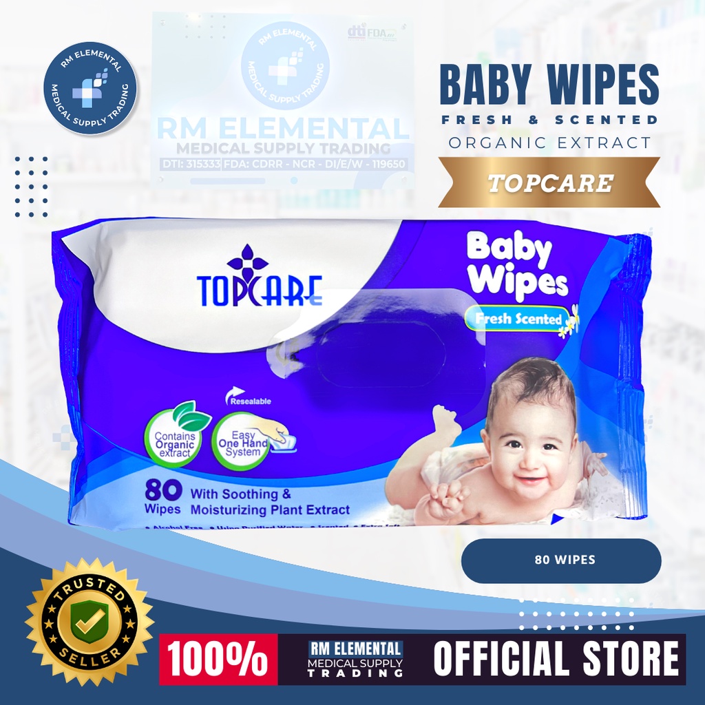 Topcare Baby Wipes (80 wipes) Shopee Philippines