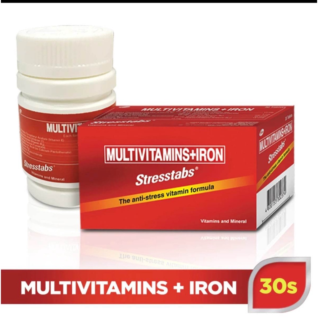 Stresstabs Multivitamins + Iron 30 Tablets / 8 Tablets | Shopee Philippines