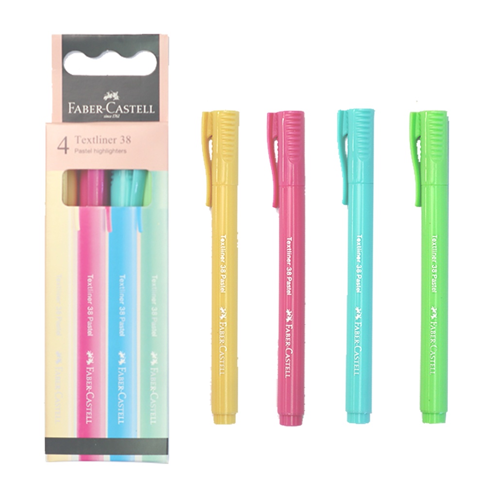 Faber-Castell Textliner 38 Pastel 4 colors [158216] | Shopee Philippines