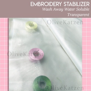 Embroidery Stabilizer Transparent Film Wash Away Water Soluble Water Solvy  OliveKatzen