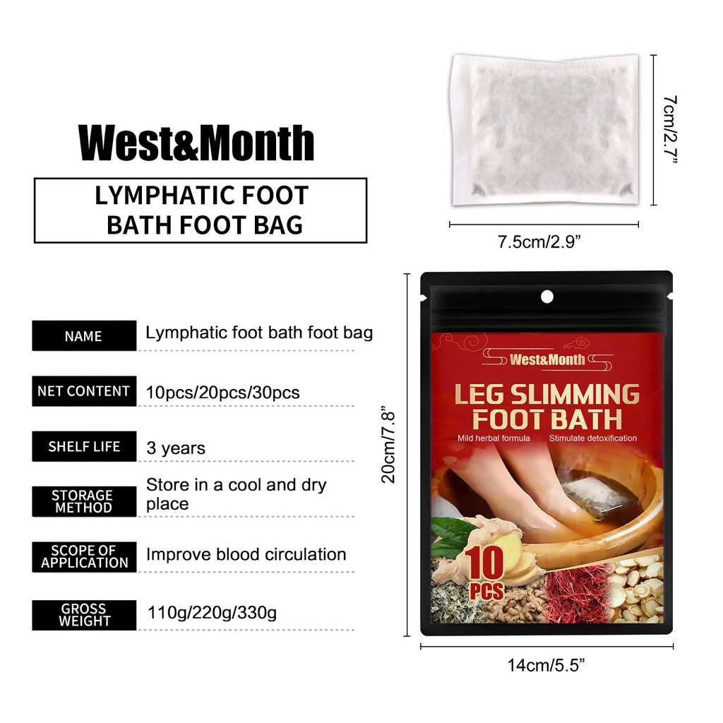 Foot Deodorant10Pcs/Pack herbal foot bath bag Ginger Foot Soak leg