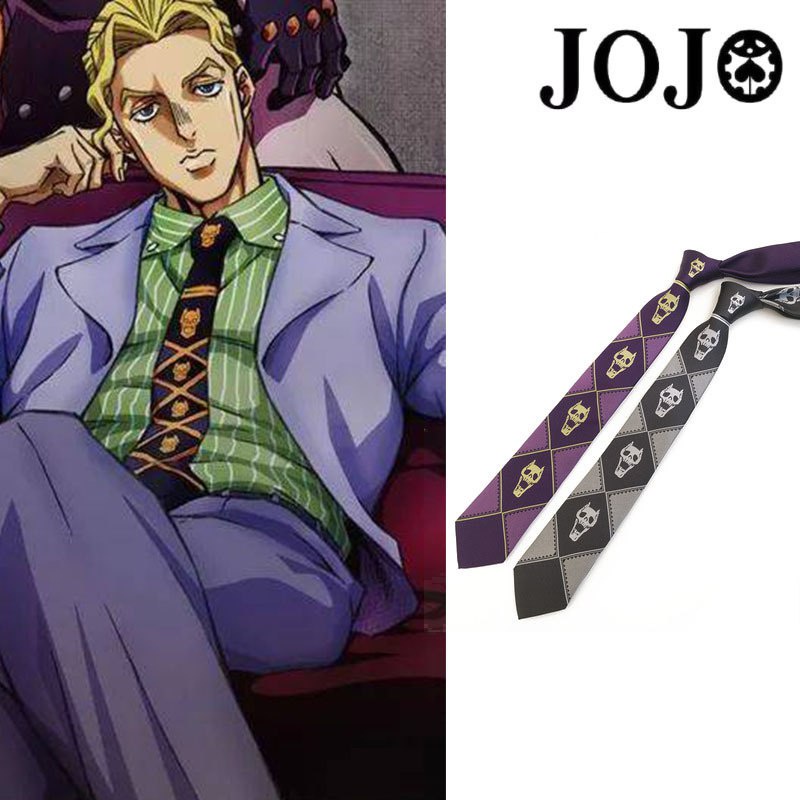 2pja Anime Jojo Bizarre Adventure Kira Yoshikage Cosplay Tie Killer Queen Skull Neck Heavens