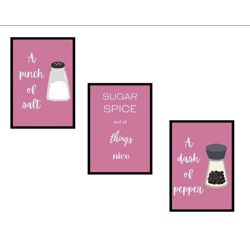 KITCHEN WALL DECOR LAMINATED 3N1 A4 SIZE | Shopee Philippines